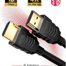 Ttaf HDMI 2.0 4K Ultra Hd 60 Hz Ses ve Görüntü Aktarım Kablosu 5 Metre