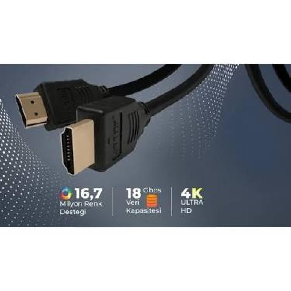 Ttaf HDMI 2.0 4K Ultra Hd 60 Hz Ses ve Görüntü Aktarım Kablosu 5 Metre