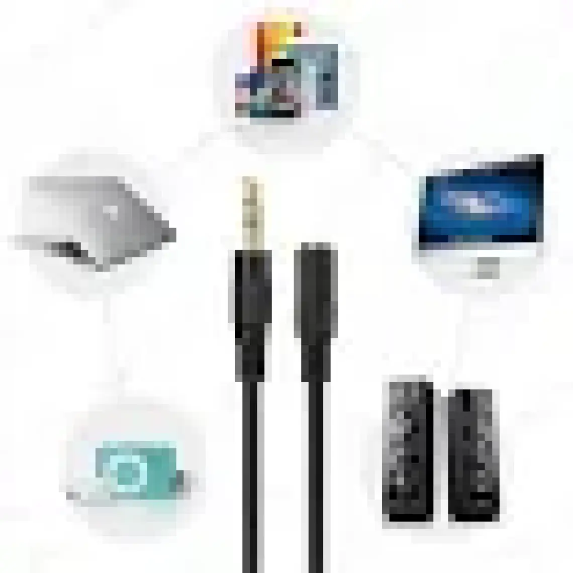 BK Teknoloji 3.5mm Stereo Aux-Kulaklık Ses Uzatma Kablosu Dişi/erkek 5metre