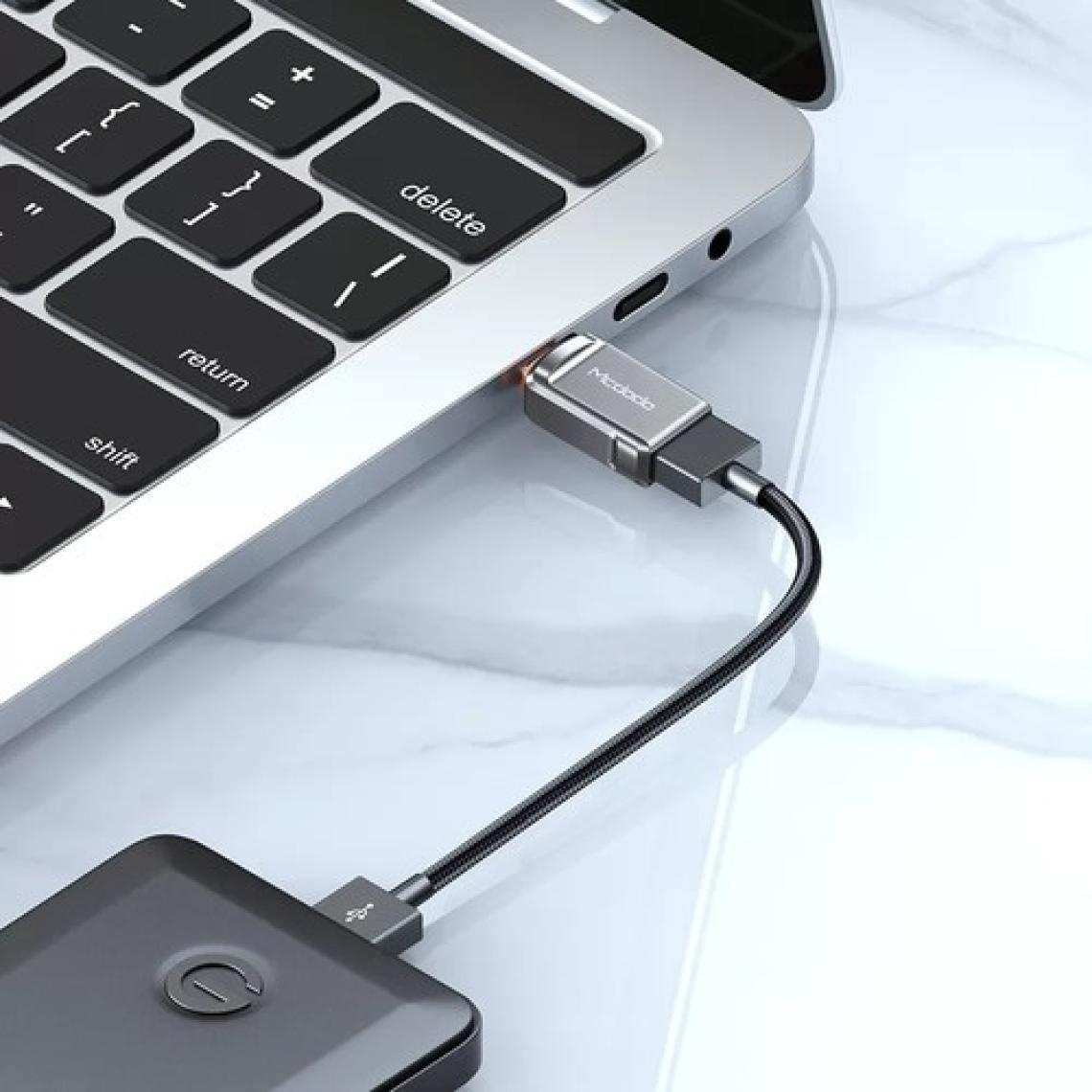 Mcdodo Ot-8730 Usb'Den Type-C'Ye Dönüştürücü Soket-Gri
