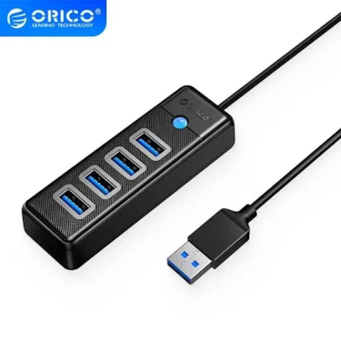 Orico USB 3.0 Hub 4 Portlu 5Gbps Tak Çalıştır Siyah 15cm.