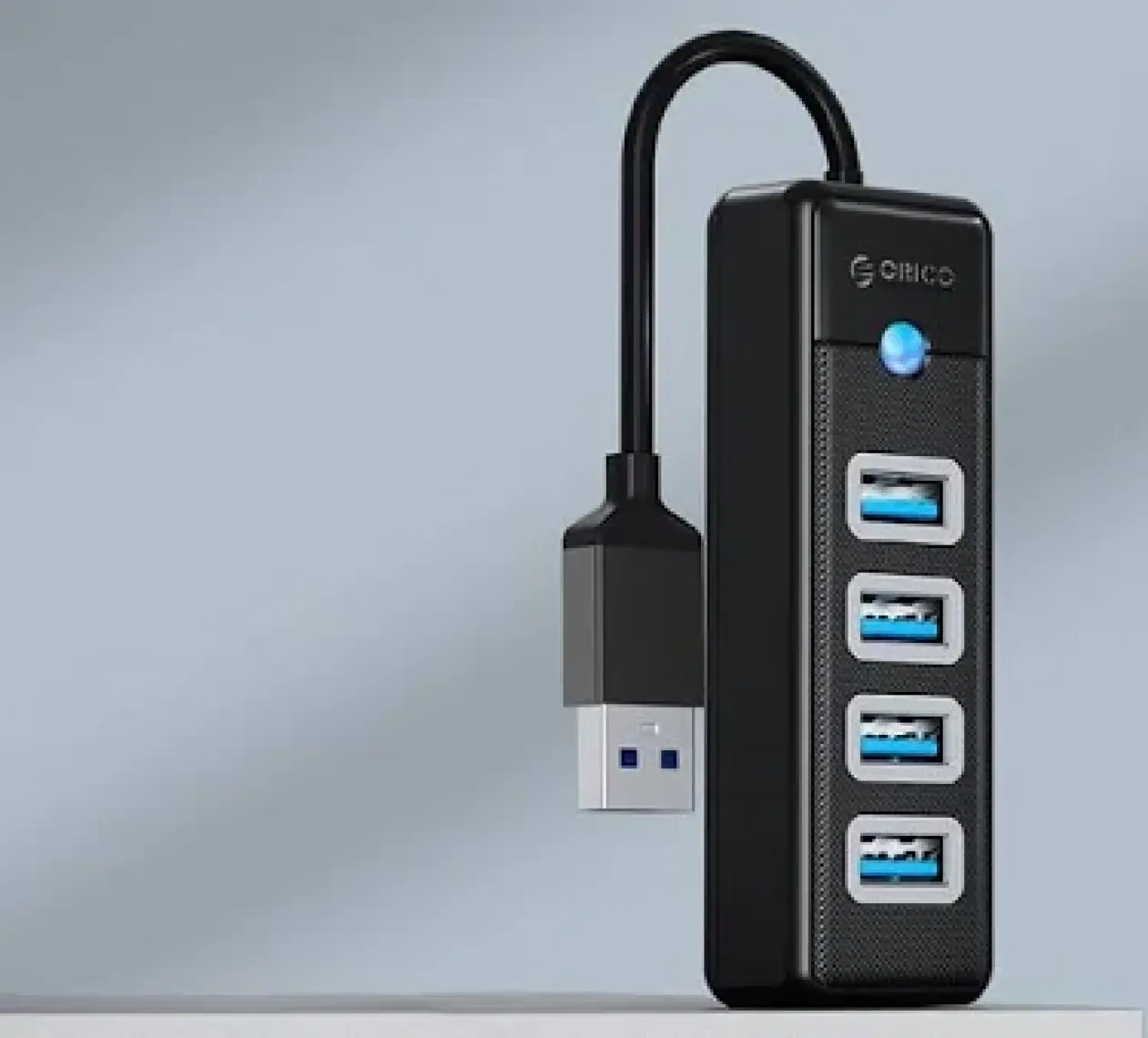 Orico USB 3.0 Hub 4 Portlu 5Gbps Tak Çalıştır Siyah 15cm.