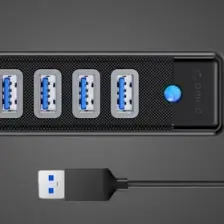 Orico USB 3.0 Hub 4 Portlu 5Gbps Tak Çalıştır Siyah 15cm.