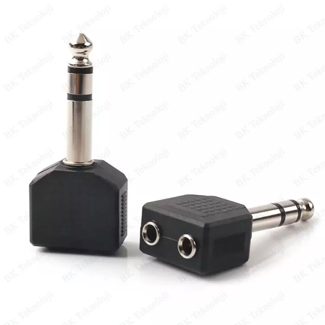 BK Teknoloji 6.35MM (1/4 Inç) Erkek To 2 x 3.5mm (1/8 Inç) Dişi Ses Adaptörü