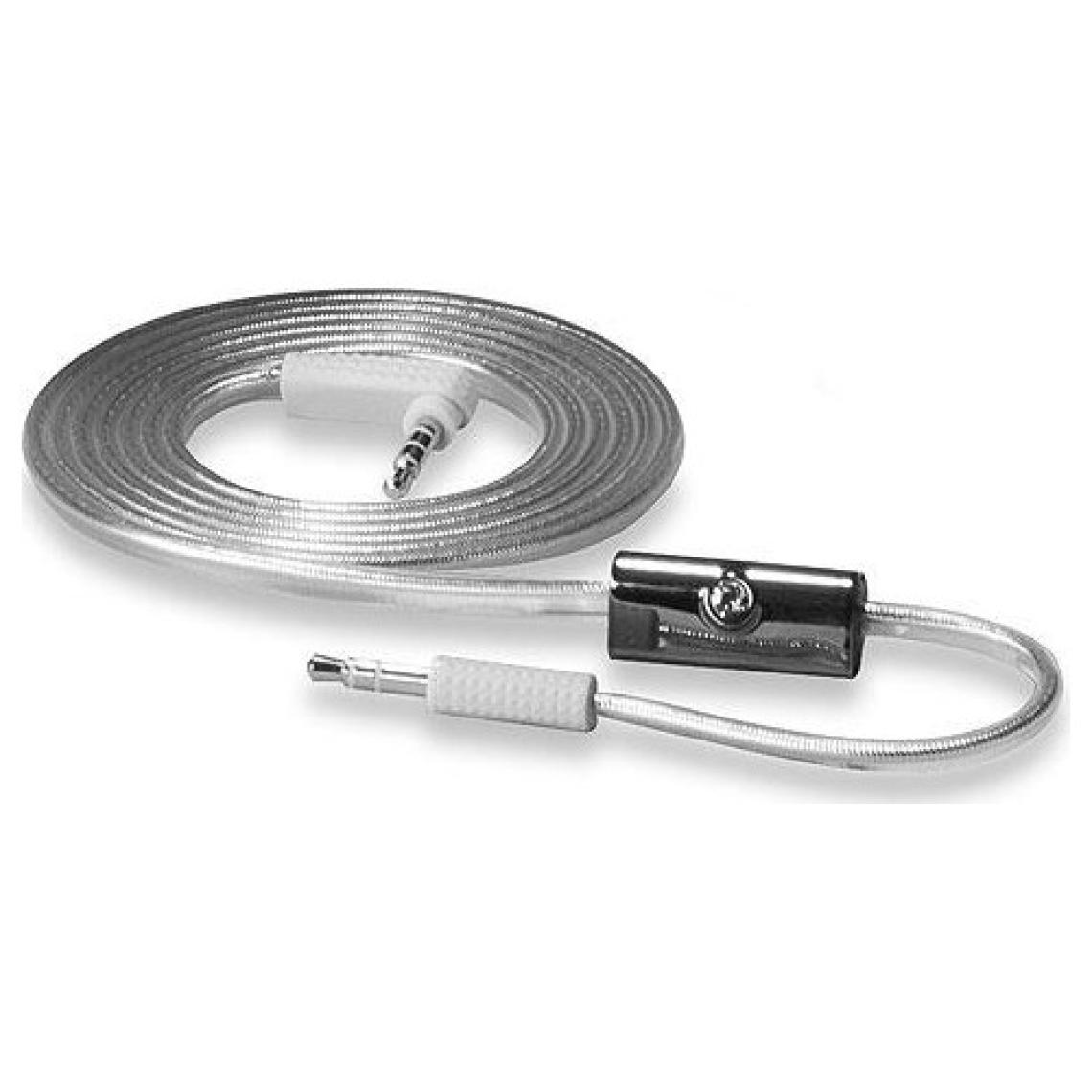 Monster Aux ve Kulaklık Kablosu Mikrofonlu (3.5mm Jak) - Gümüş