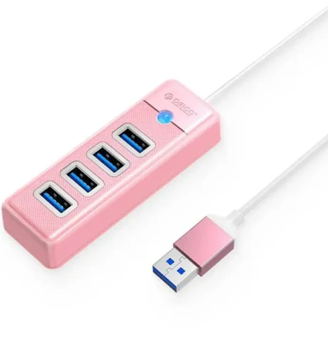 Orico USB 3.0 Hub 4 Portlu 5Gbps Tak Çalıştır Pembe 15cm