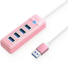 Orico USB 3.0 Hub 4 Portlu 5Gbps Tak Çalıştır Pembe 15cm