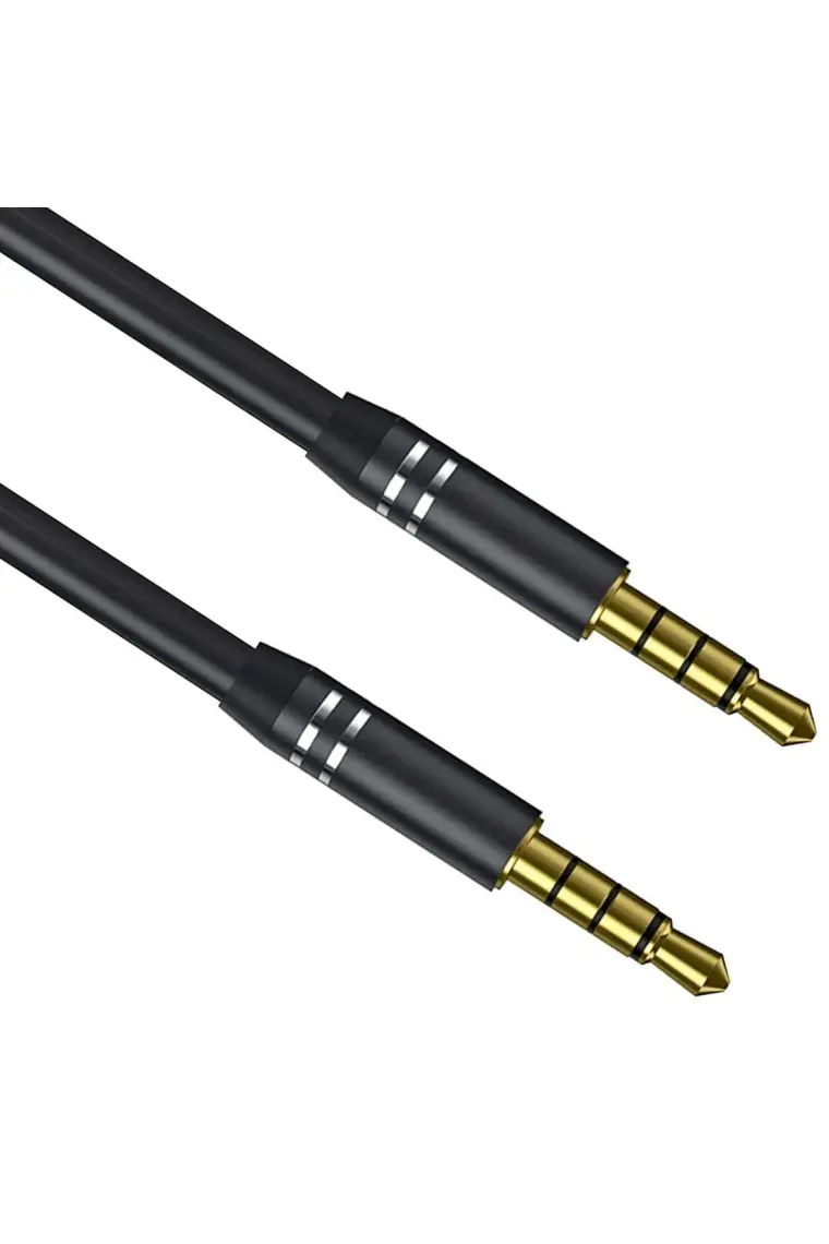 Boblov 4 Boğumlu 3.5mm Stereo Aux Kablosu 3,5 mm Erkek - Erkek Kablo 1 Metre