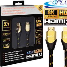 Gplus 8K60 8 Metre  HDMI 2.1 48 Gbps 8k Ultra Hd Premium Sertifikalı 8k 60Hz 4320P 4K 120Hz 2160P 26 Awg D-Hdr Hdcp 2.3 Earc Destekli 48 Gbps Ultra Yüksek Çözünürlüklü HDMI 2.1 Görüntü Kablosu