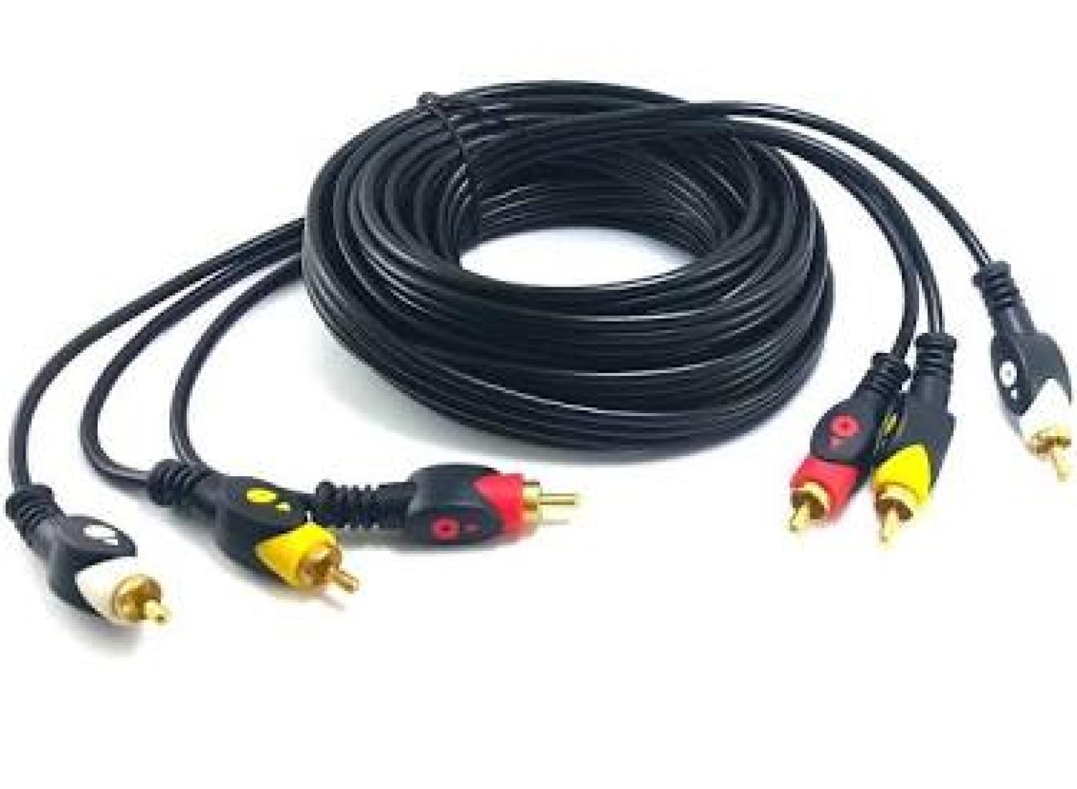 Swat 3Rca-3Rca Görüntü Ve Ses Kablosu 3 Metre Gold Seri