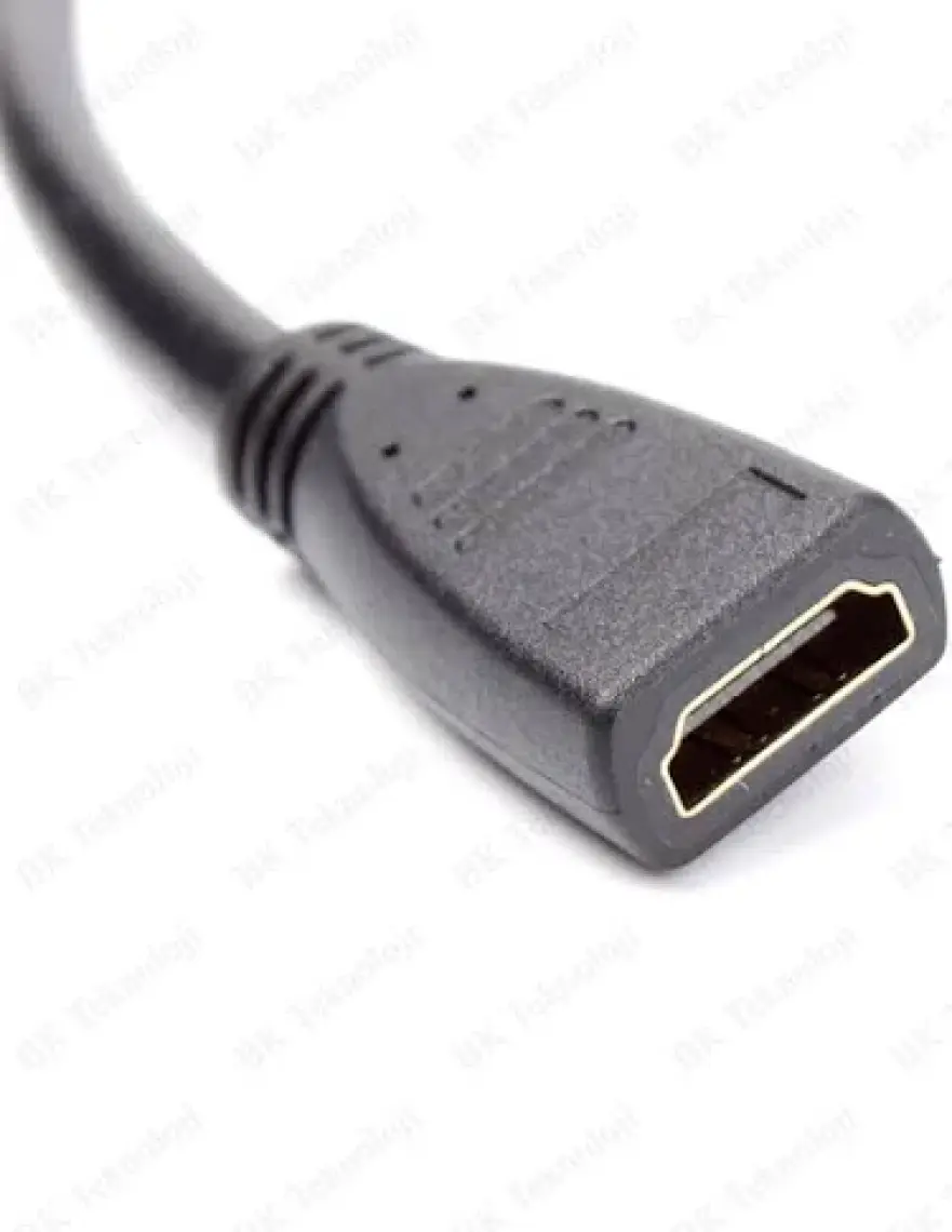 BK Teknoloji HDMI 1.4 Erkek-Dişi Kısa Uzatma Kablosu 3D Full Hd - 30CM