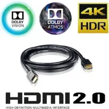 Paugge Hdmi 2.0b Premium Sertifikalı 4K 60Hz 18Gbps Bandwith HDR Dolby Vision HDCP 2.2 Destekli HDMI Kablo - 5 Metre
