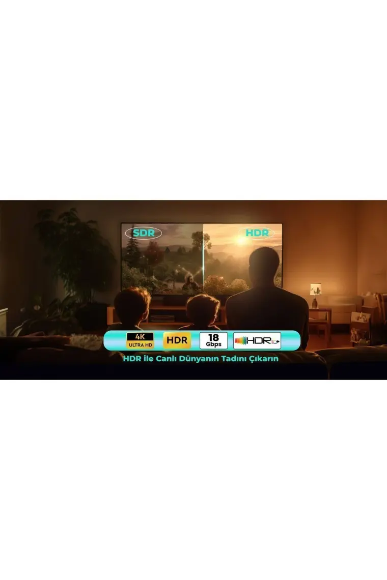 Ttaf HDMI 2.0 4K Ultra Hd 60 Hz Ses ve Görüntü Aktarım Kablosu 1,5 Metre