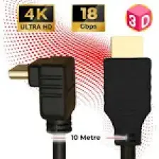Ttaf HDMI 2.0 4K Ultra Hd 60 Hz L Tipi Ses ve Görüntü Aktarım Kablosu 10 Metre