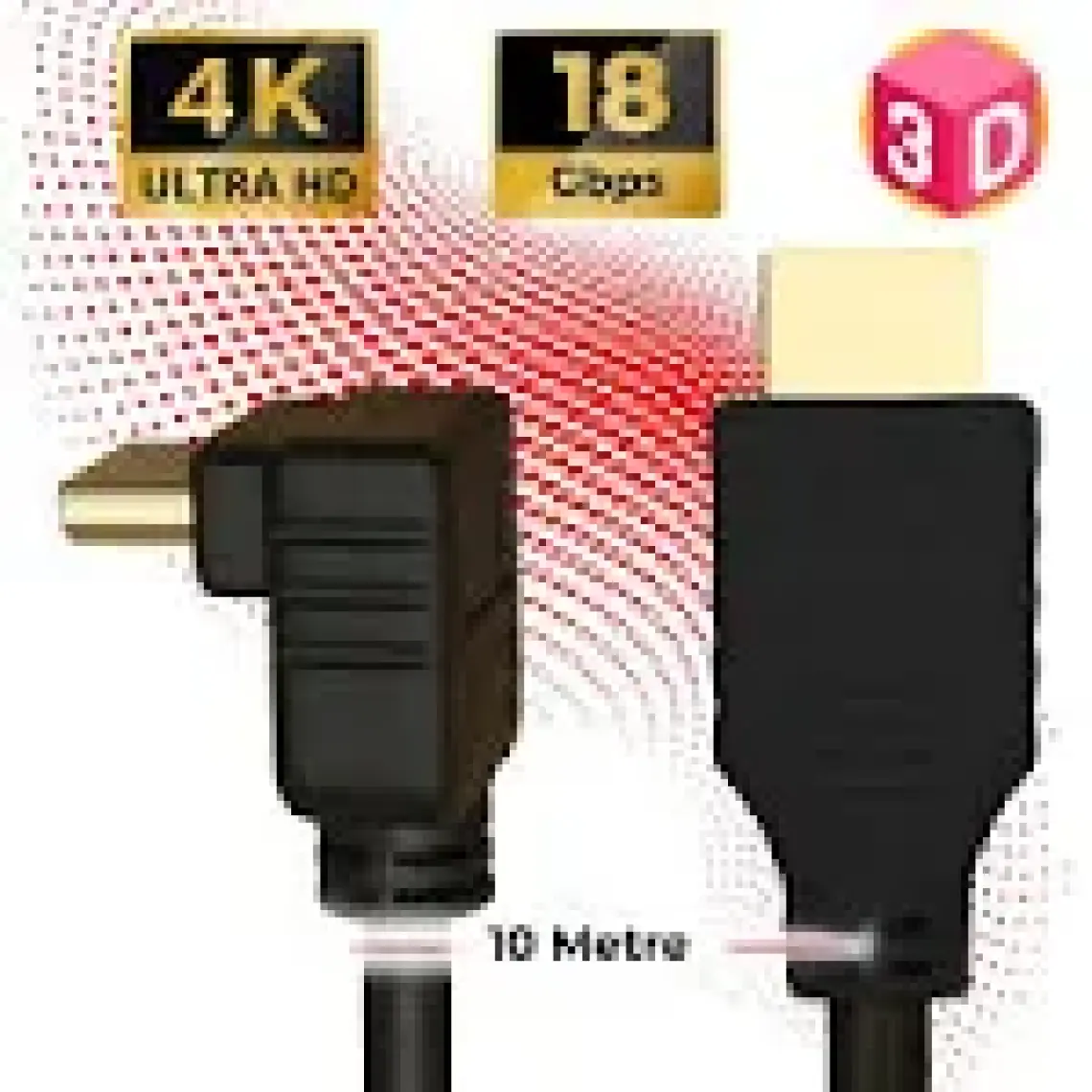 Ttaf HDMI 2.0 4K Ultra Hd 60 Hz L Tipi Ses ve Görüntü Aktarım Kablosu 10 Metre