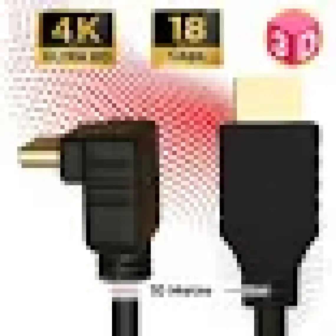 Ttaf HDMI 2.0 4K Ultra Hd 60 Hz L Tipi Ses ve Görüntü Aktarım Kablosu 10 Metre