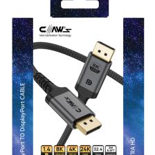Claw's 8K UHD DisplayPort v1.4 32.4 Gbps / 24K Gold / Alüminyum Gövdeli 8K 60Hz-4K 120Hz-2K 240HZ-FHD 240Hz Destekli G-Sync & FreeSync Premium DisplayPort Kablo (C-DPP-B1)