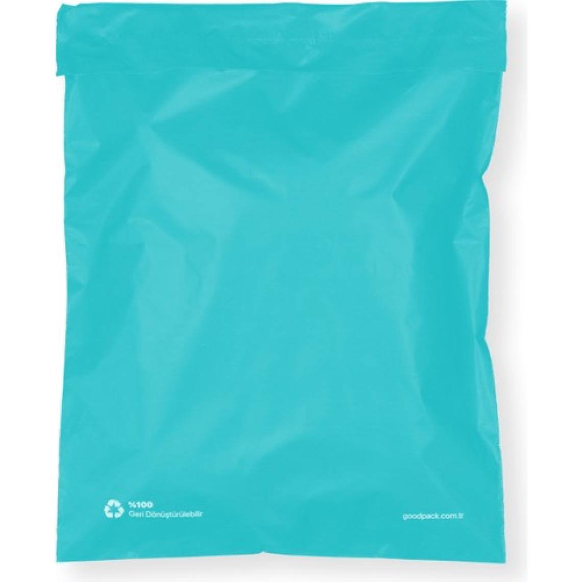 Ambalaj Pazarı Cepsiz Turkuaz Kargo Poşeti 30X37+5 cm - 100 Adet
