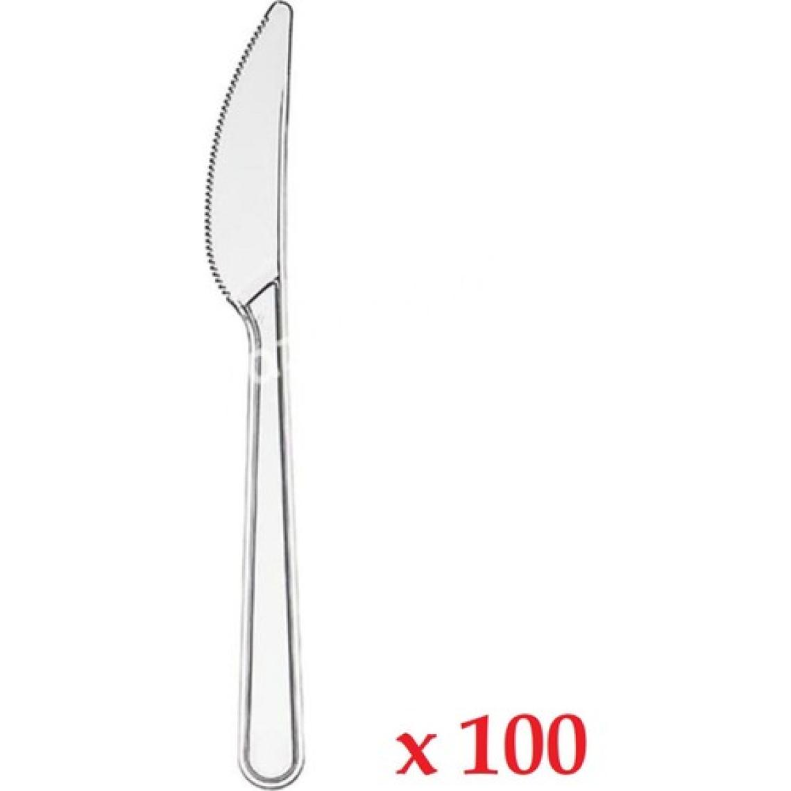 Poppy Inci Plastik Lüks Bıçak 18 cm 50'li 2 Paket 100 Adet