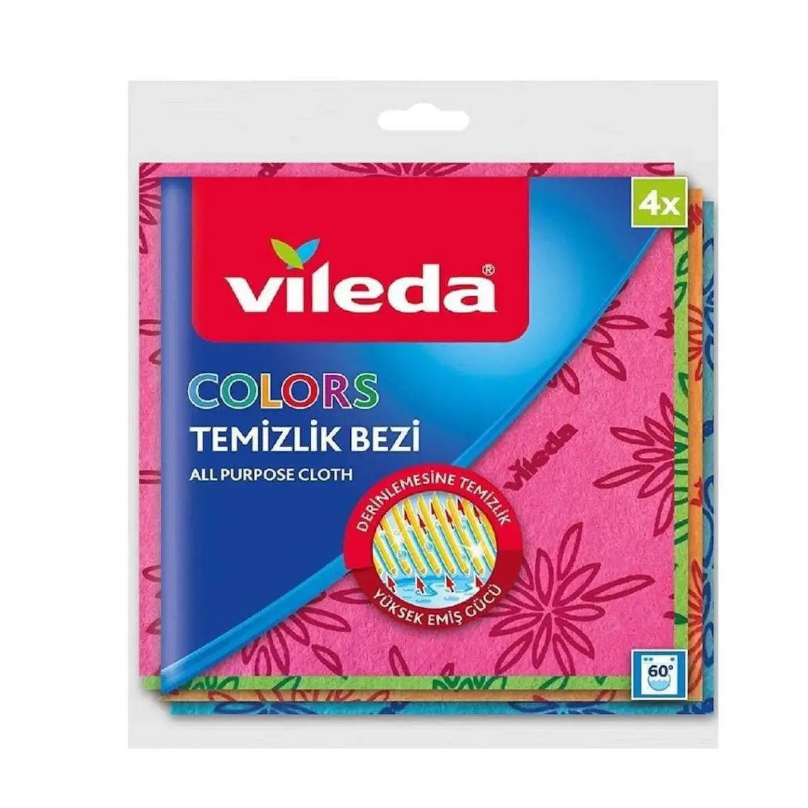 Vileda 4 Lü Colors Renkli Mutfak Bezi
