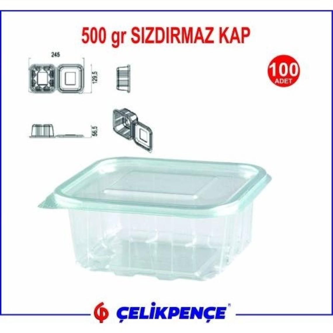 Çelikpençe Plastik Sızdırmaz Kap 100'lü 500 gr