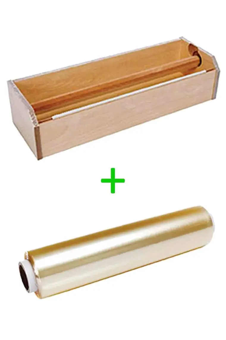 Roll-Up 45x300m 8mic Streç Film  ve Kesme Aparatı Seti 2 Parça