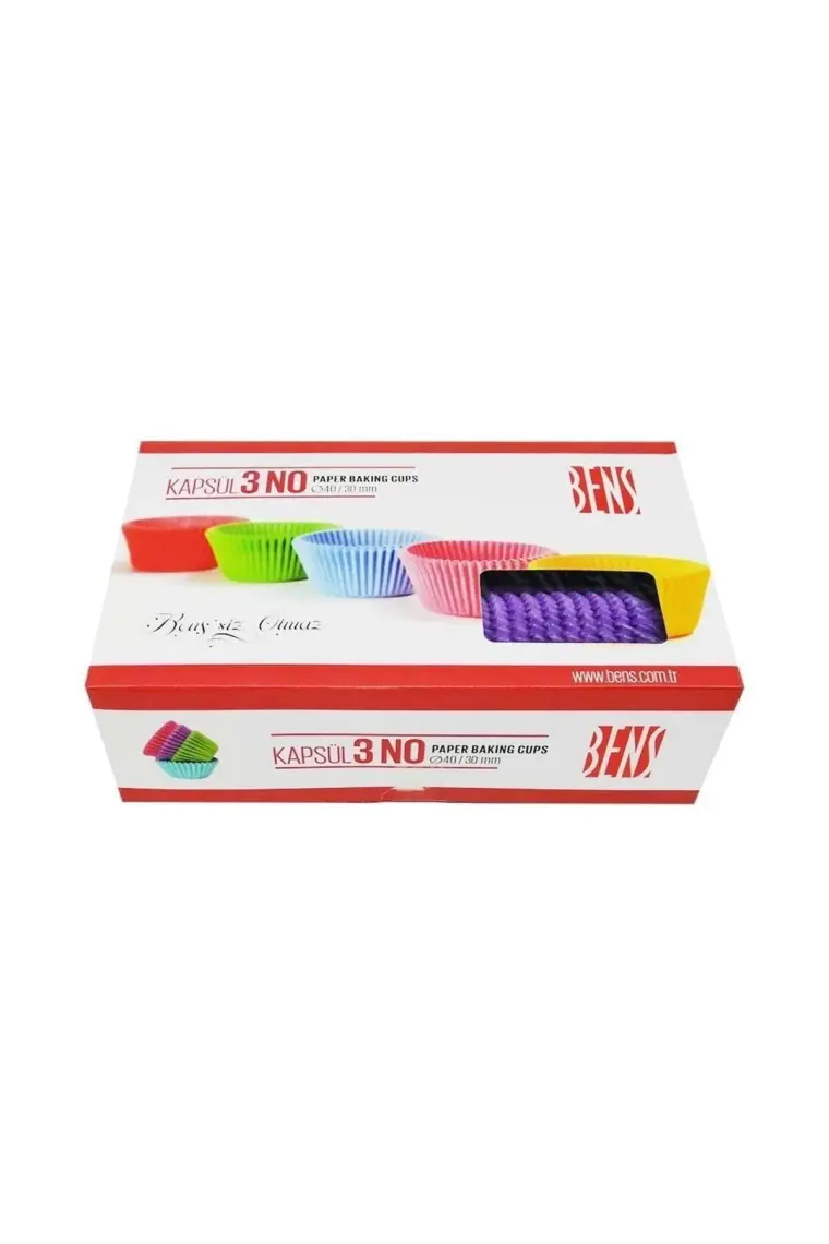 Bens Cupcake Kapsül Mor No:3 40X30 mm - 750'LI