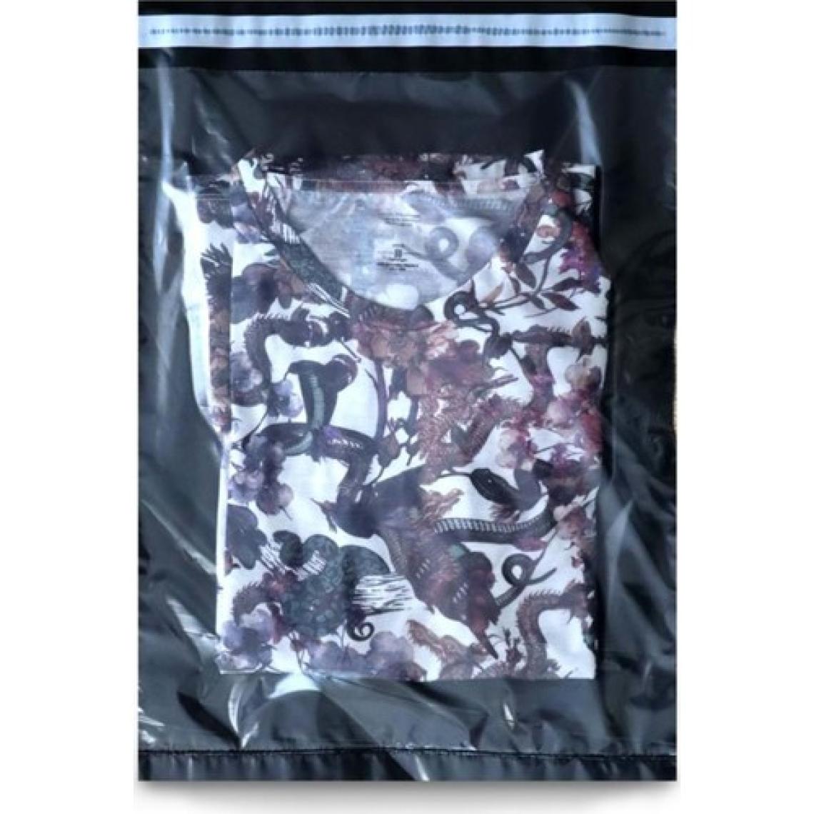 Aydın Plastik Siyah-Şeffaf Kargo Poşeti 48X62+4 cm - 50'li