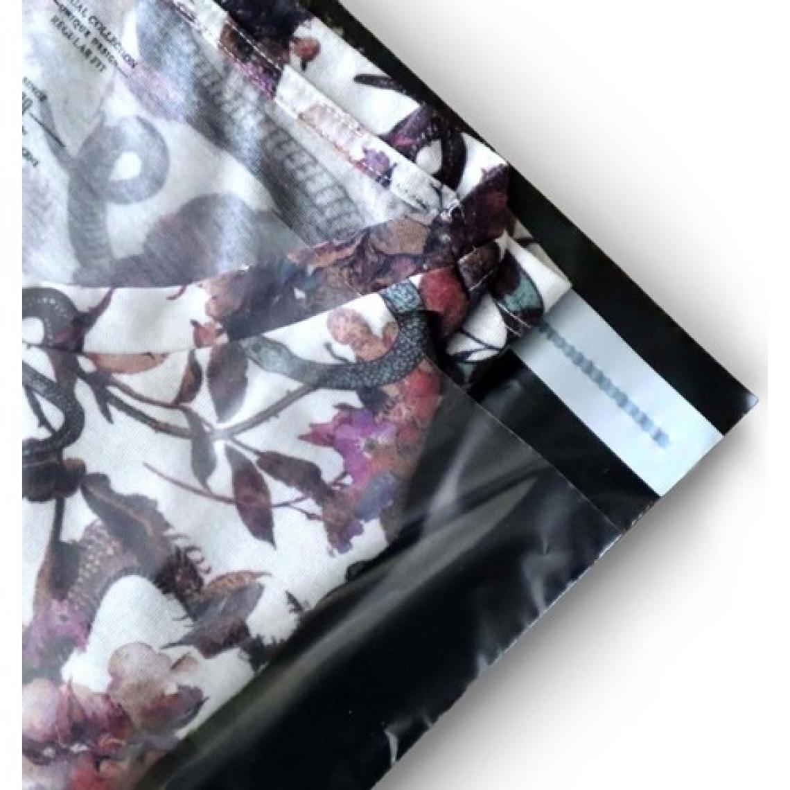 Aydın Plastik Siyah-Şeffaf Kargo Poşeti 48X62+4 cm - 50'li