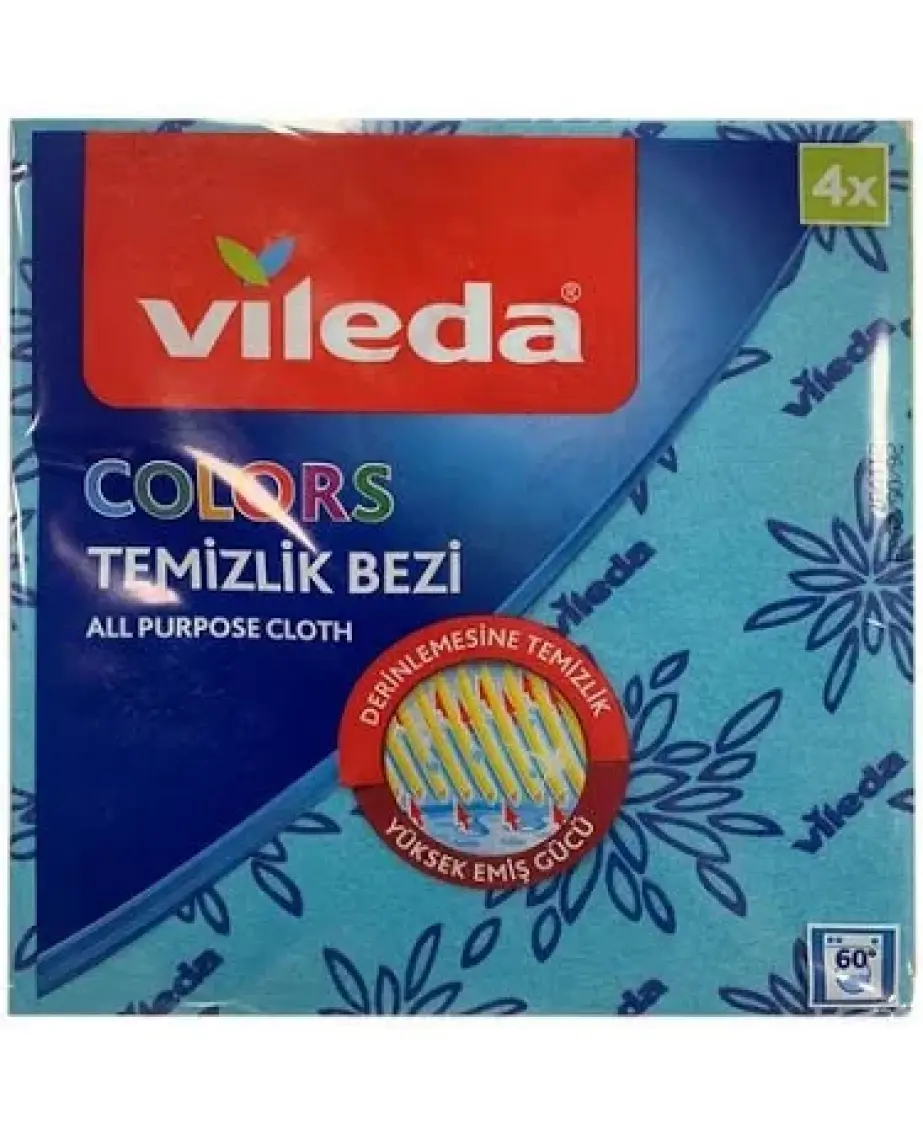 Vileda 4 Lü Colors Renkli Mutfak Bezi