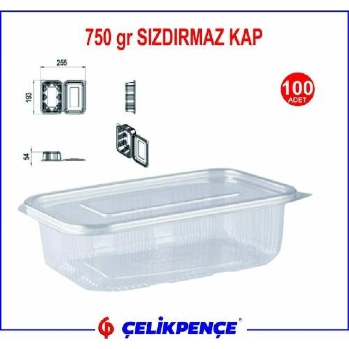 Çelikpençe Plastik Sızdırmaz Kap 100'lü 750 gr