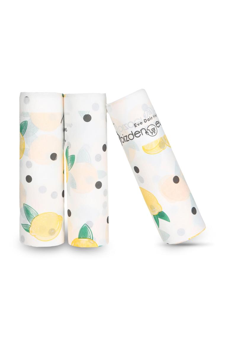 Bizden Eve Masa ve Aktivite Piknik Örtüsü Kullan At Sıvı Geçirmez Örtü 3 Rulo ( Rulo Içi:10 Adet) 100X120CM