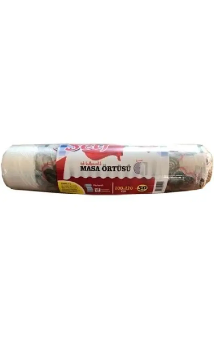 Self Tek Kullanımlık Plastik Masa Örtüsü 100 x 120 cm -  50'li