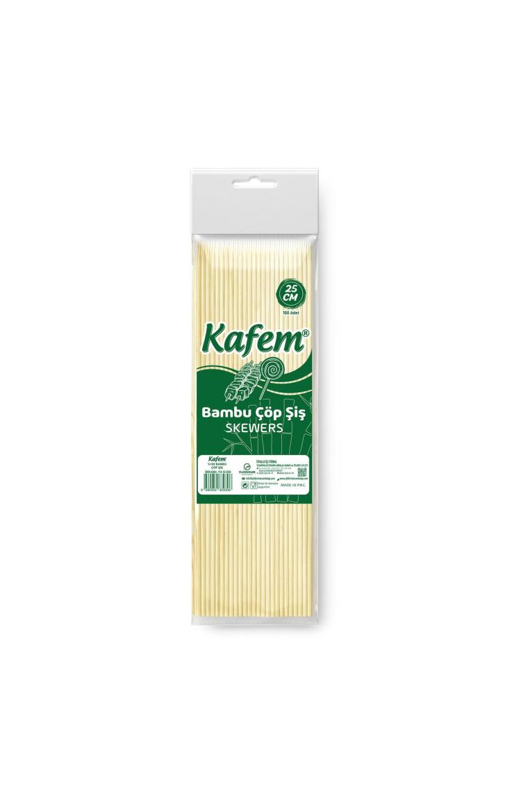 Bambu Çöp Şiş 25 cm 100 Lü X 10 Paket