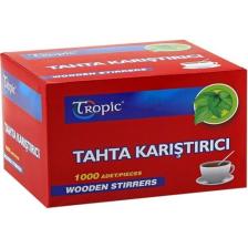 Tropic Tahta Ahşap Karıştırıcı Çay Kaşığı 1000'LI