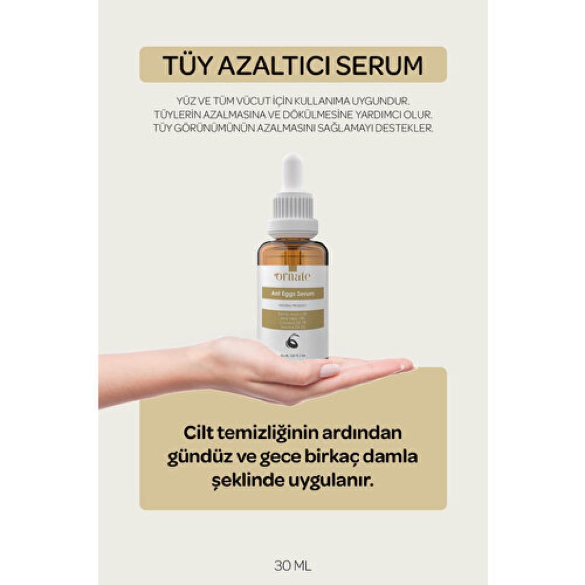 Ornate Karınca Yumurtası Yağlı Tüy Azaltıcı ve Dökücü Serum 30ML %5 Formic Acid  + %10 Aloe Vera