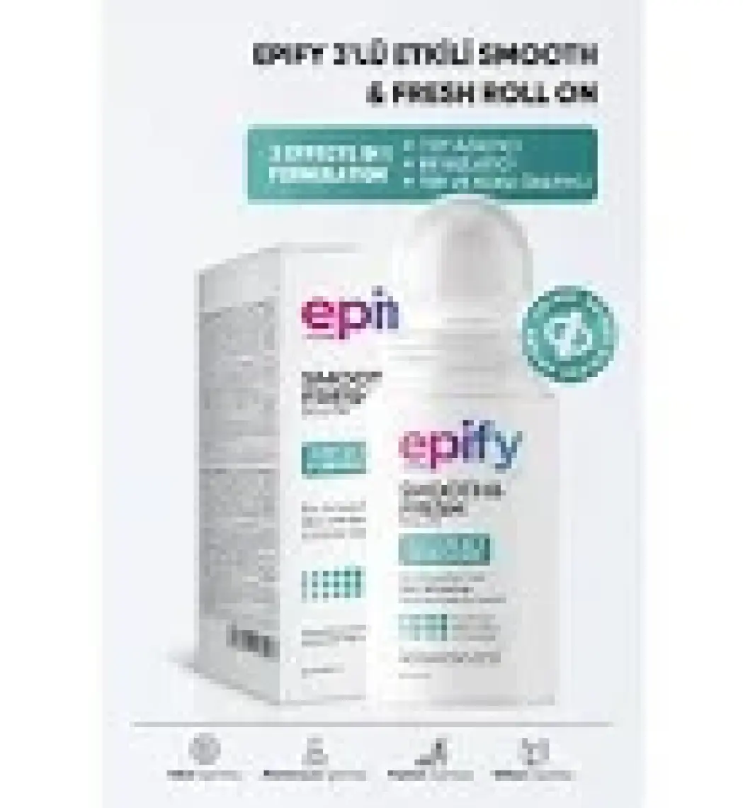Epify 3x Etkili Tüy Azaltıcı, Ter ve Koku Önleyici ve Cilt Beyazlatıcı Smooth & Fresh Roll-On