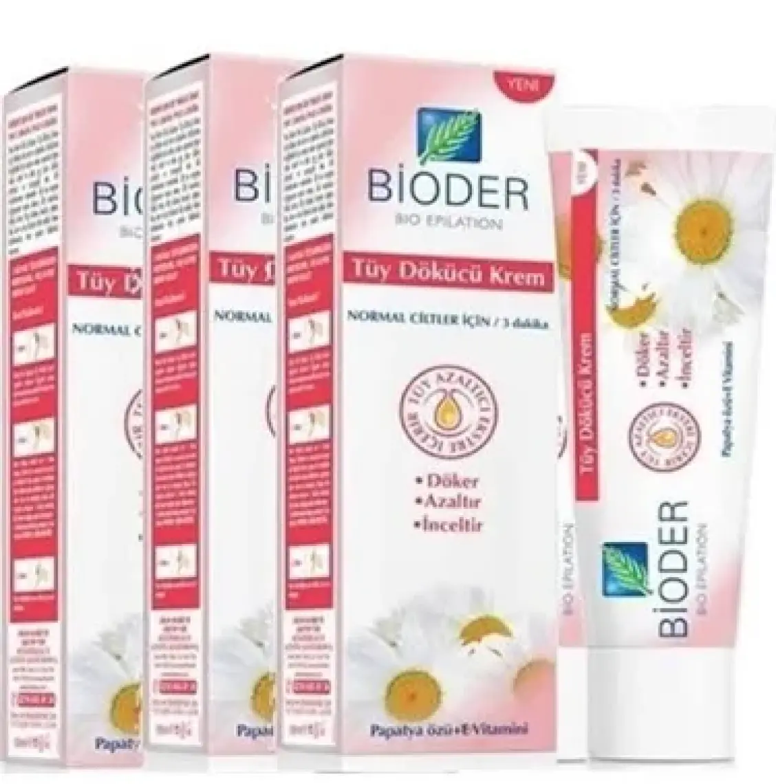Bioder Normal Ciltler İçin Tüy Dökücü Krem 3*100 ml
