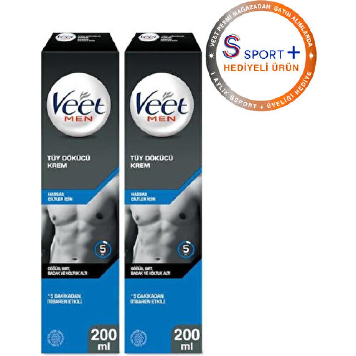 Veet Men Erkeklere Özel Tüy Dökücü Krem Hassas Ciltler 200 ml X 2