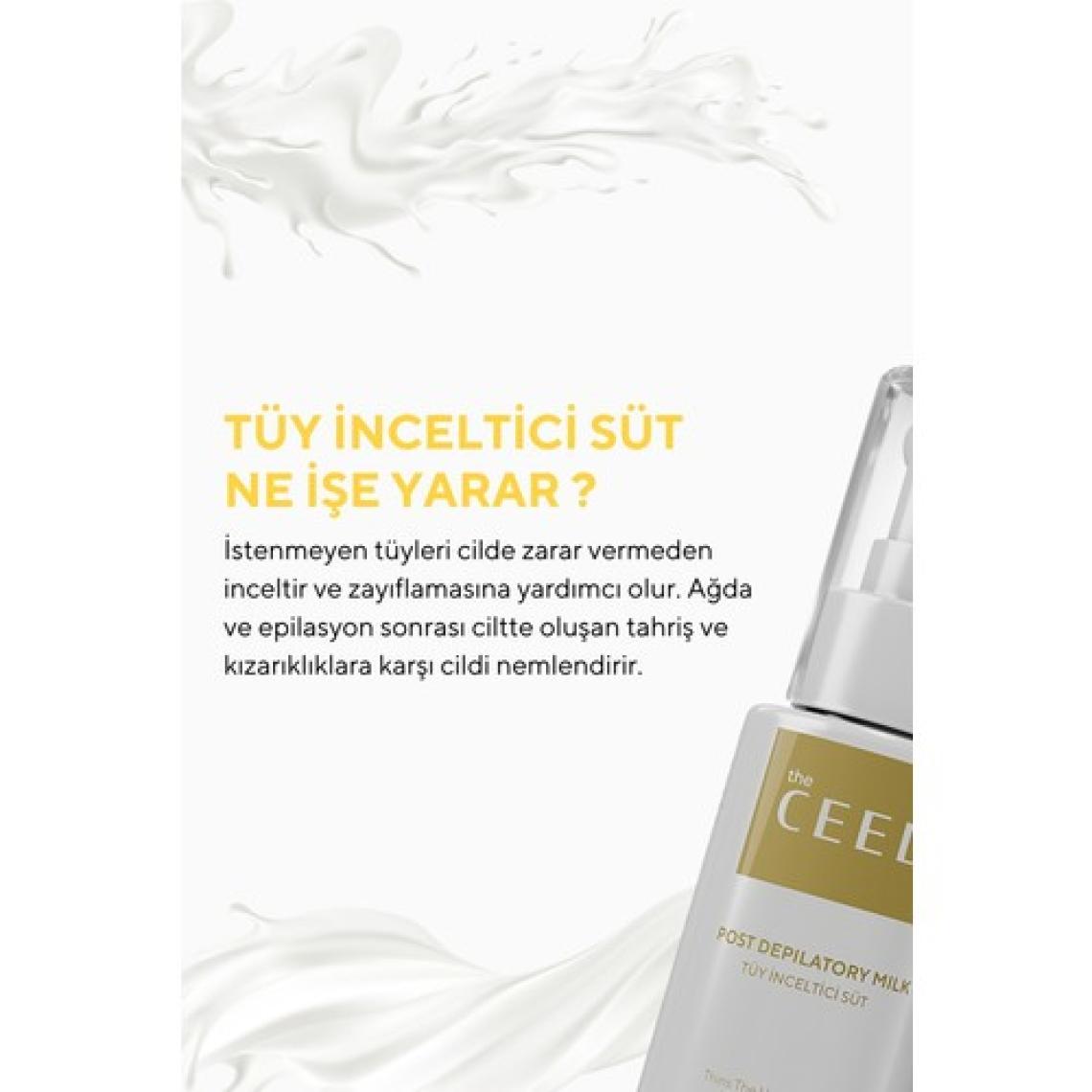 The Ceel Tüy Azaltıcı ve Nemlendirici Süt Epilasyon&lazer Sonrası Isırgan Otu ve Hyaluronik Asit Özlü 60 ml