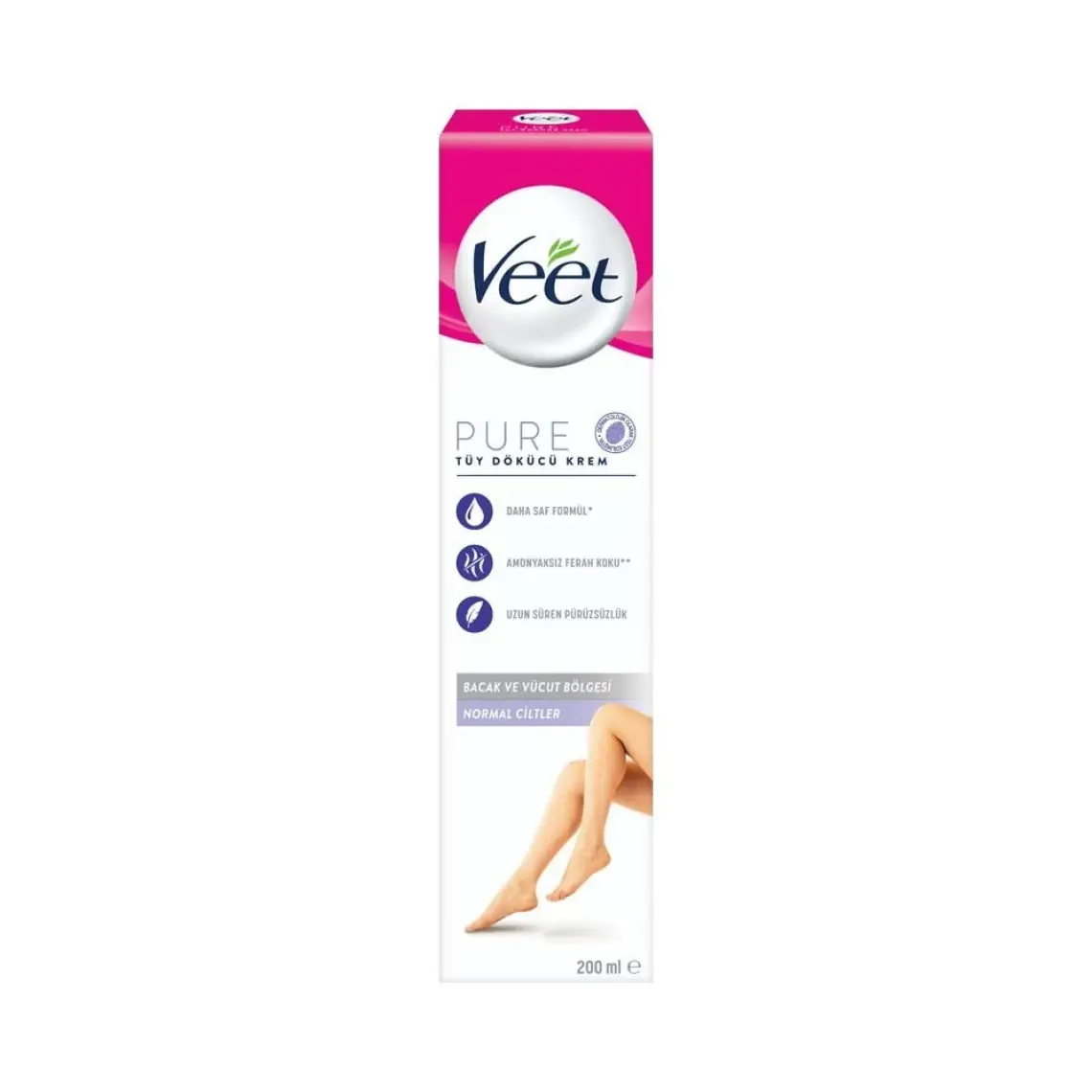 Veet Pure Tüy Dökücü Krem Bacak ve Vücut Bölgesi 200 ml