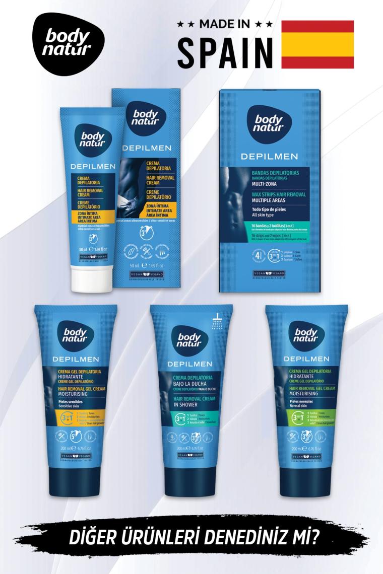 Body Natur Erkekler Için Duşta Vücut Tüy Dökücü Krem - Hair Removal Cream In Shower 200ML