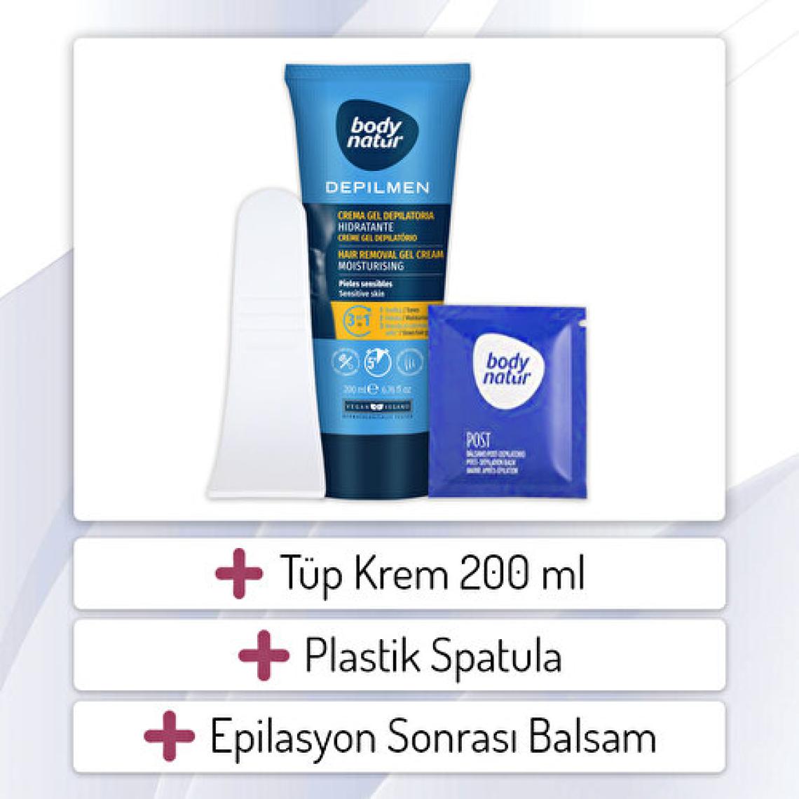 Body Natur Hassas Ciltli Erkekler Için Vücut Tüy Dökücü Krem - Hair Removal Cream Sensitive 200ML