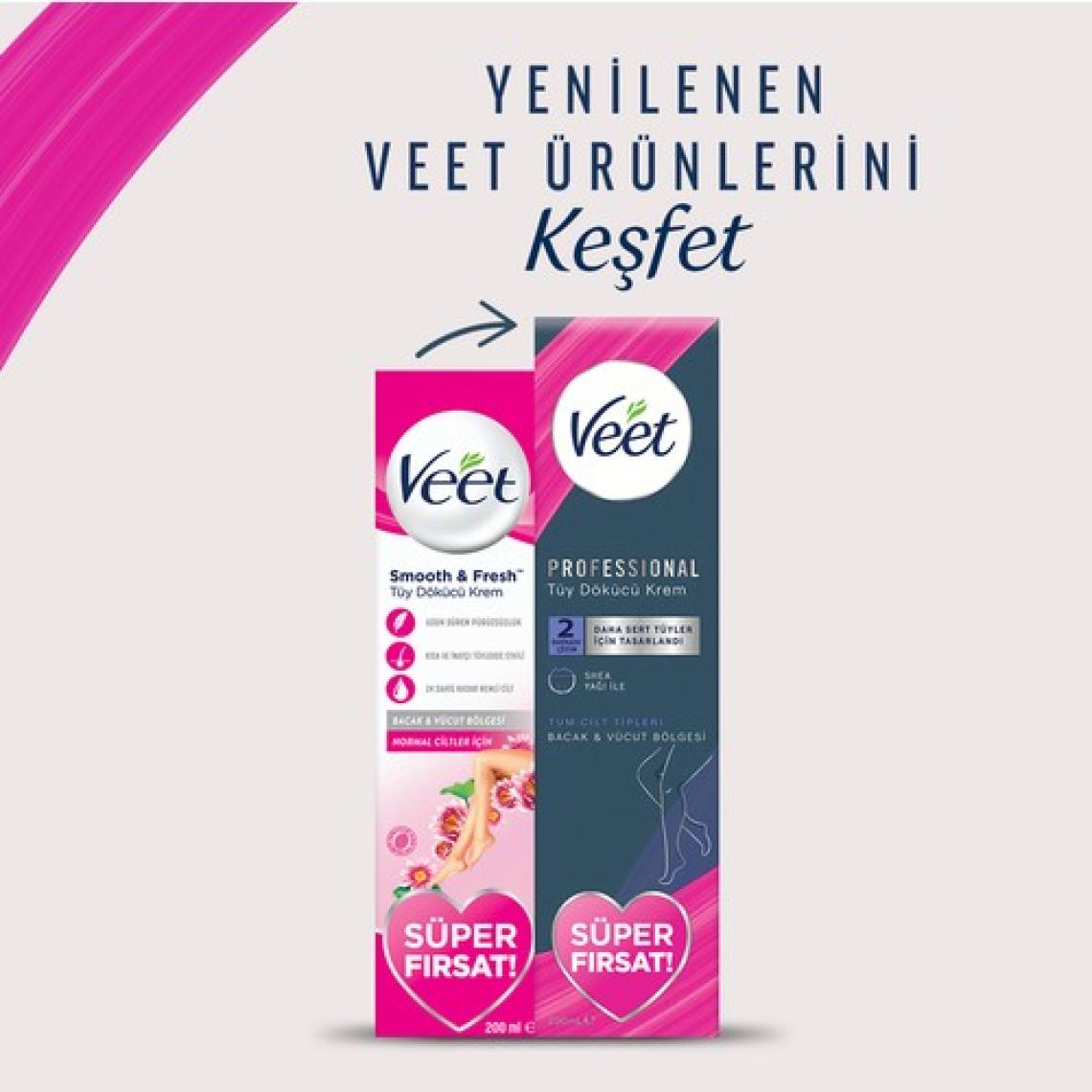 Veet Profesyonel Krem Promo Tüy Dökücü Krem 200 x 2