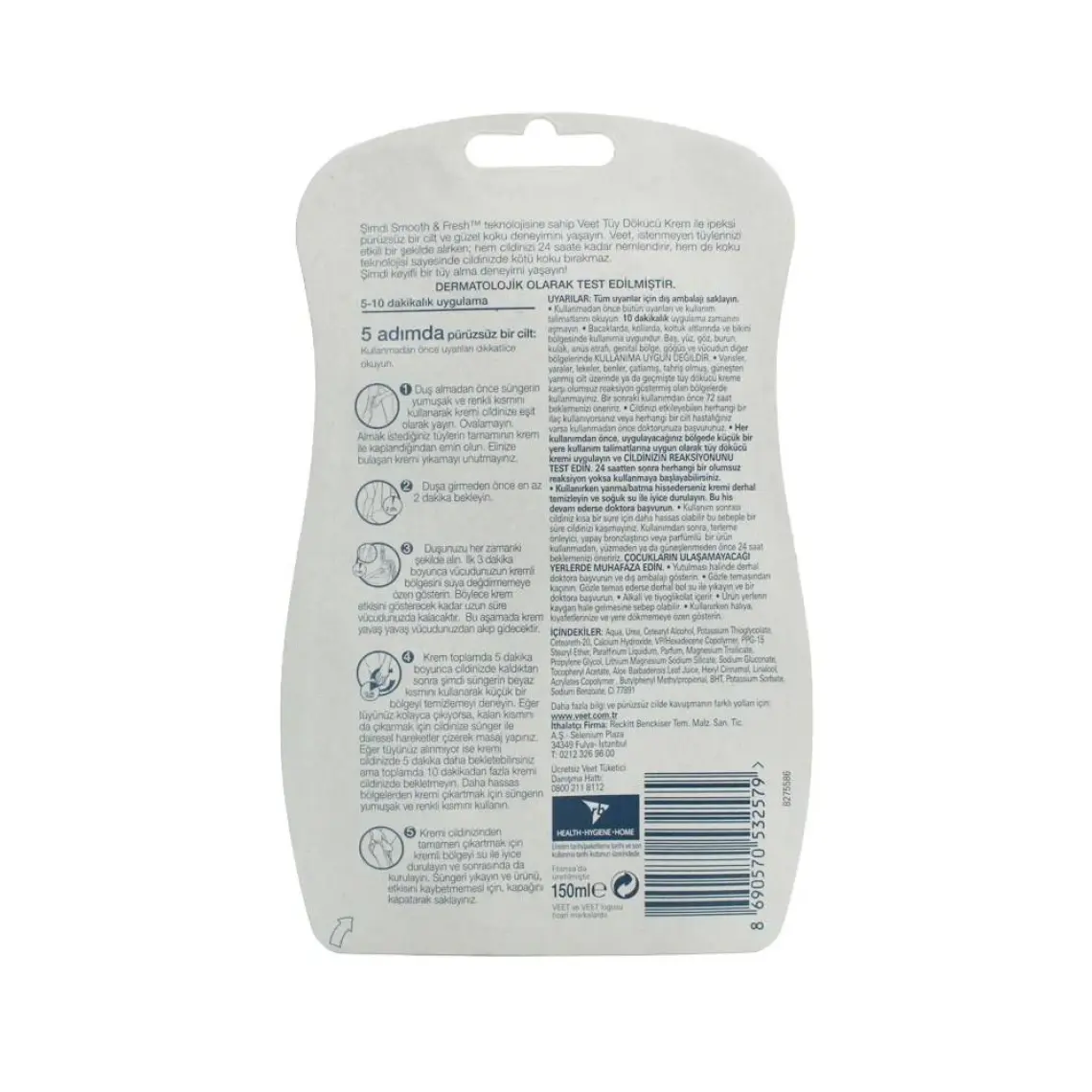 Veet Duşta Tüy Dökücü Krem Bacak & Vücut Bölgesi Hassas Ciltler 150 ml