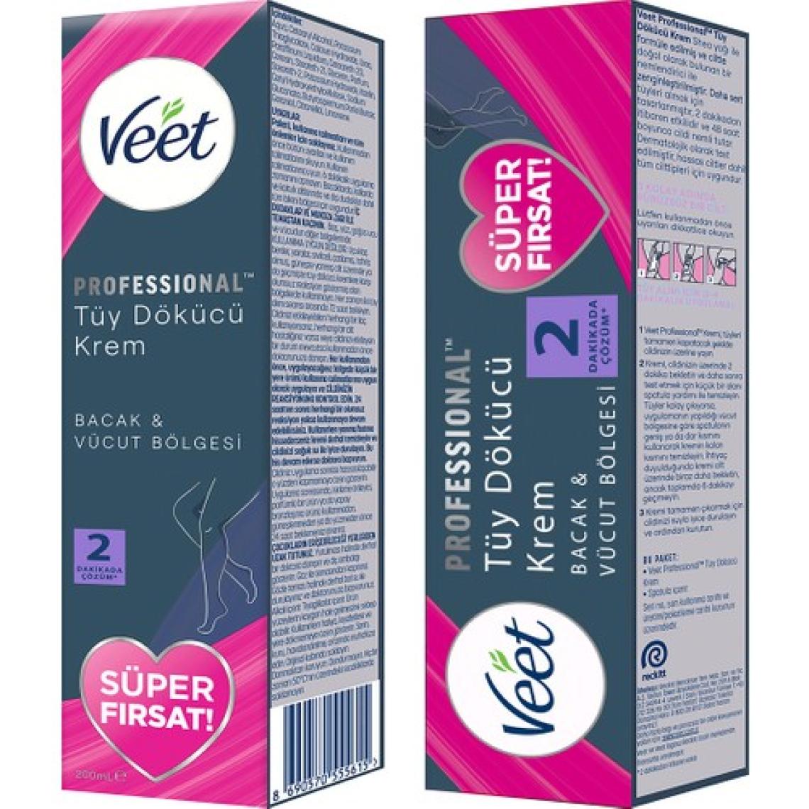 Veet 200ml Profesyonel Krem Promo Tüy Dökücü Krem