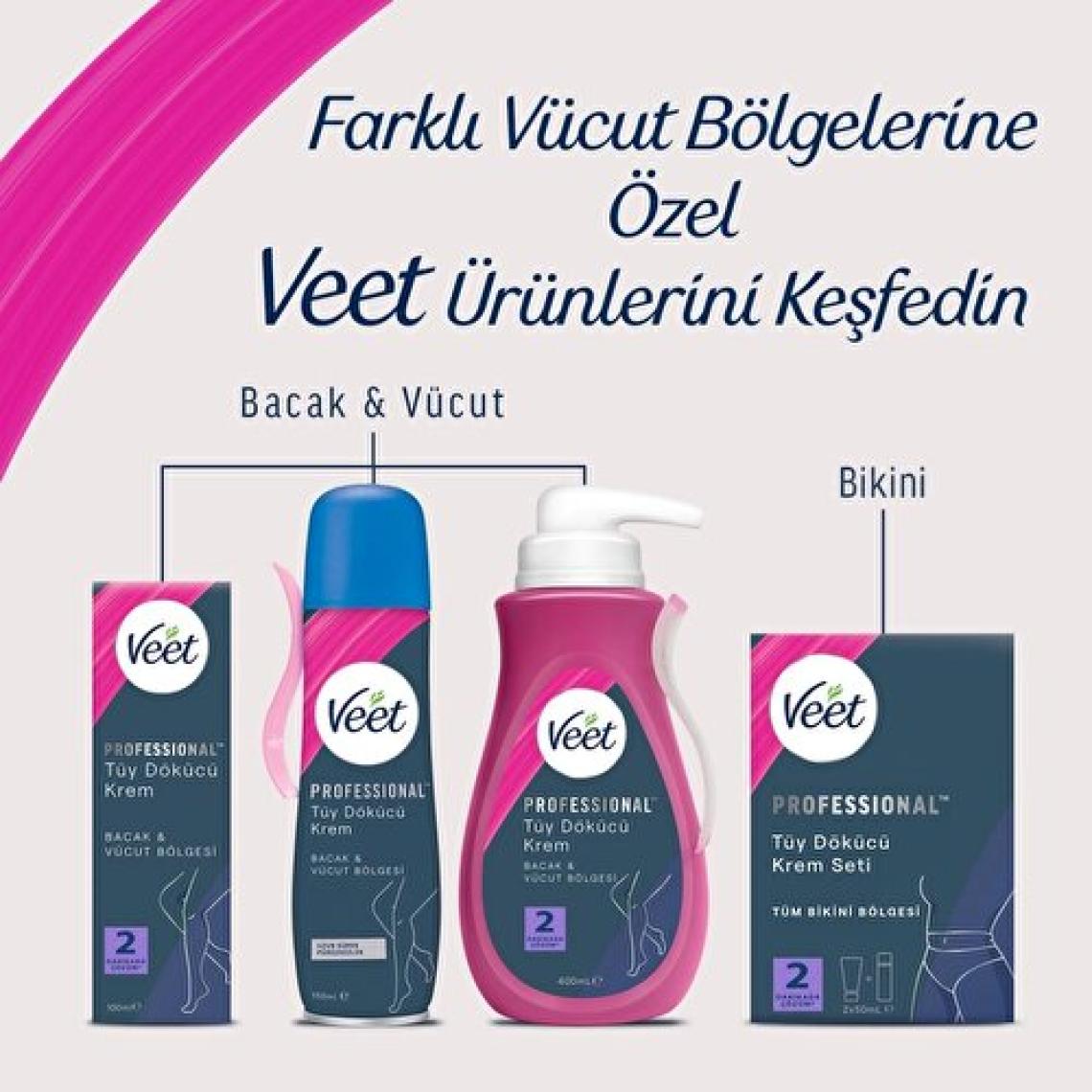 Veet Professional  Bikini Bölgesi Tüy Dökücü Krem Seti 50 Ml+50 ml