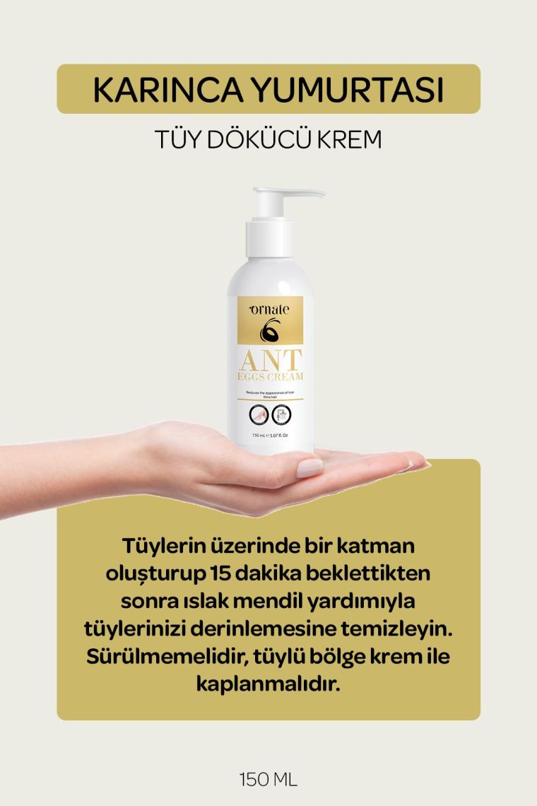 Karınca Yumurtası Yağlı Tüy Azaltıcı İnceltici Etkili Tüy Dökücü Krem