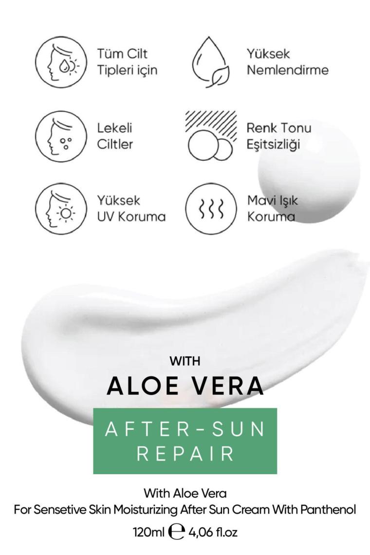 Gaia London Güneş Sonrası Aloe Veralı, Kızarıklığa, Soyulmaya, Pul Pul Dökülmeye Karşı 100ML Krem Jel