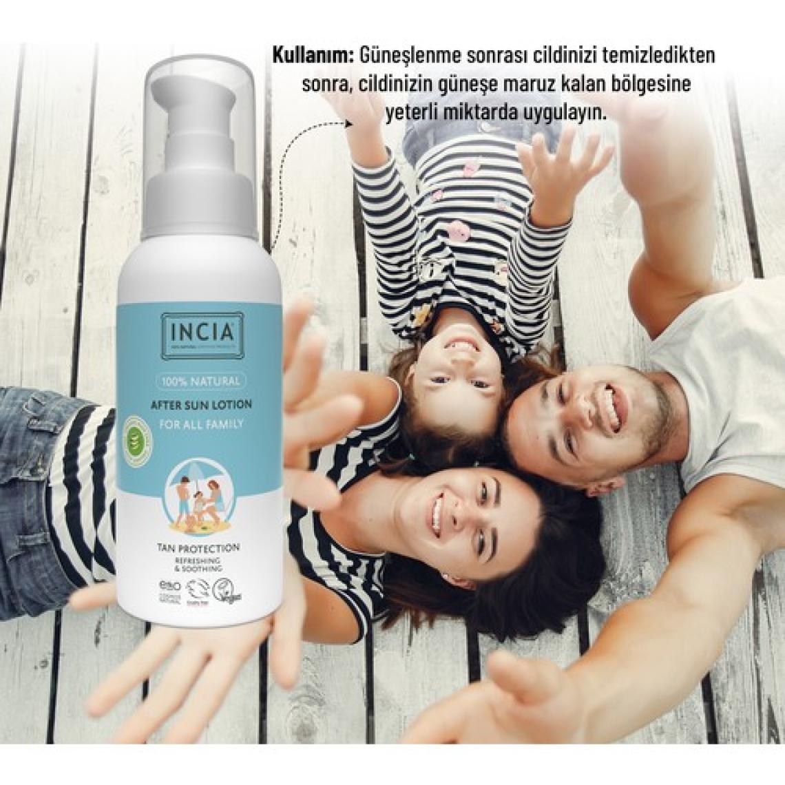 Incıa 100% Natural After Sun Losyon Güneş Sonrası Organik Aloe Vera Nemlendirici 100 ml